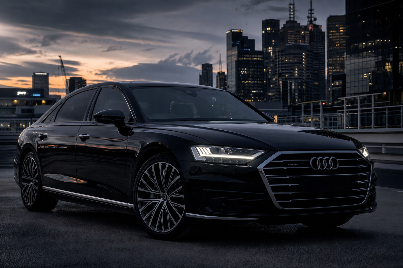Audi noire premium pour transport touristique privé