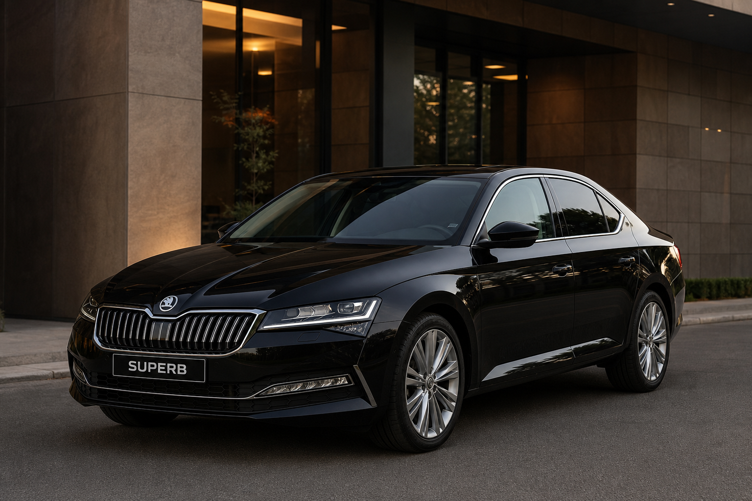 Skoda noire business pour déplacements professionnels