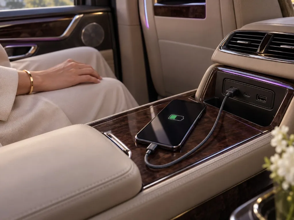 Refined interior of an AnfaTripLux vehicle